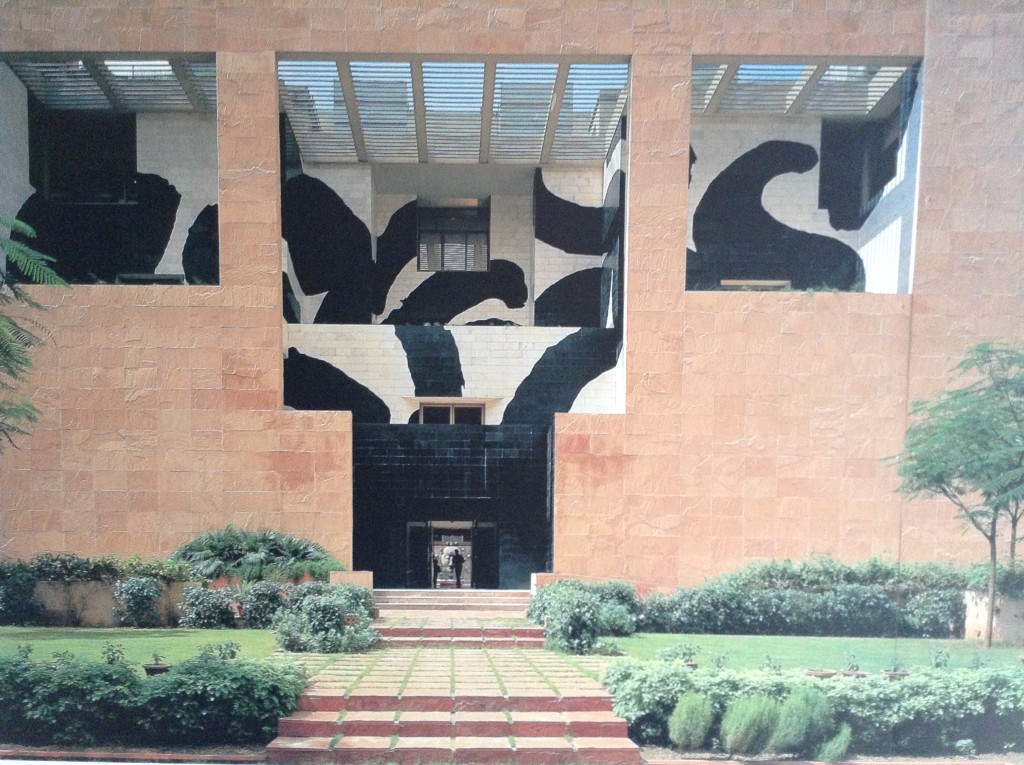 Stunning Hodgkin mural for Charles CORREA'S Head quarters for The British Council, Delhi (1993)