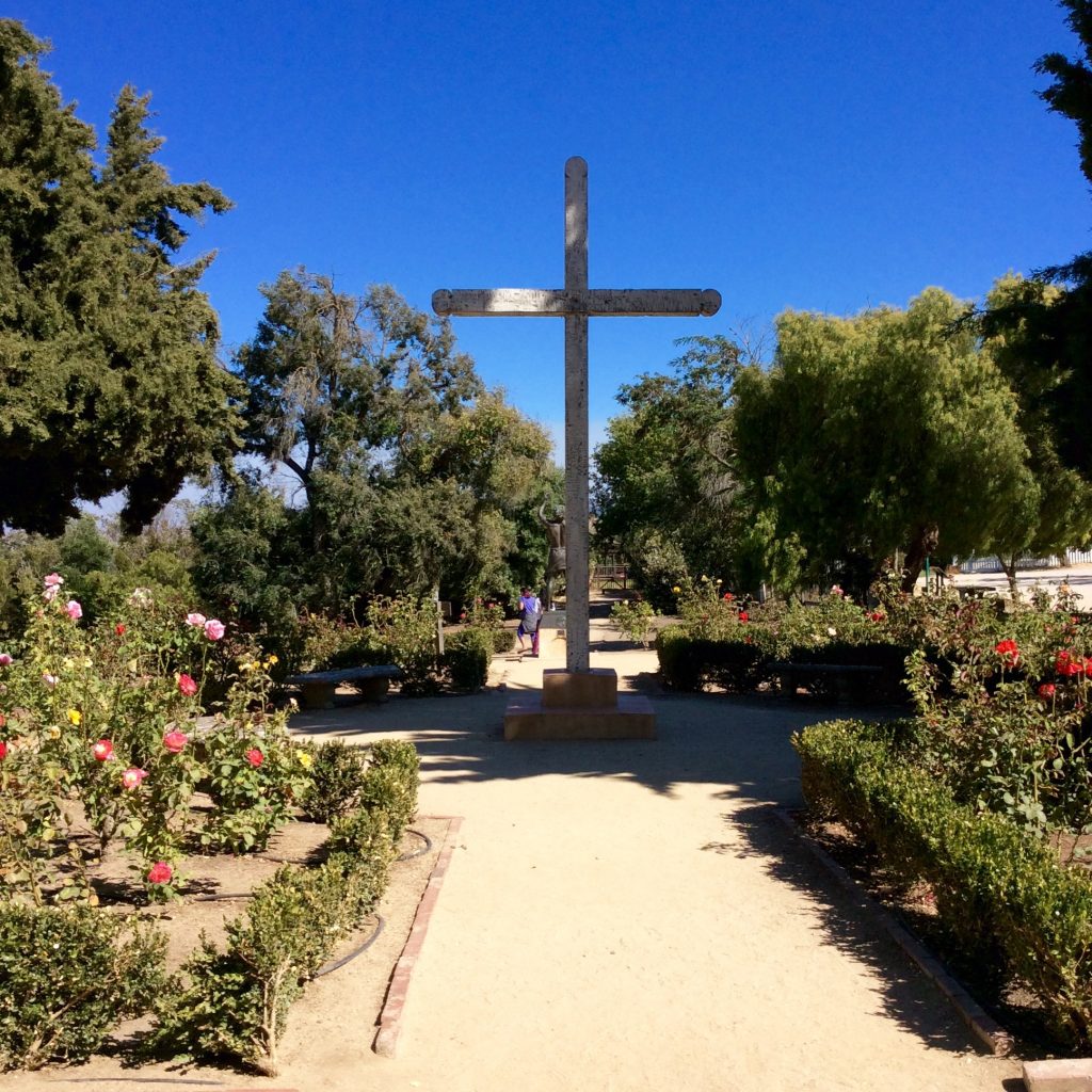 The grounds of the Mission San Juan Bautista Plaza