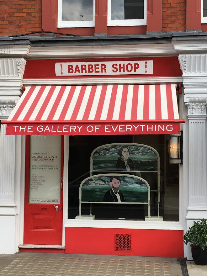 The Gallery of Everything (a former barber's shop) in Chiltern Street